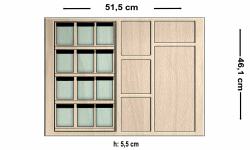 12 li Ceviz Fonksiyonel Merdiven Basamak platformlu Kaşıklık - 1