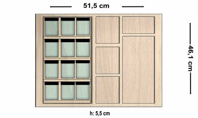 12 li Ceviz Fonksiyonel Merdiven Basamak platformlu Kaşıklık - 1