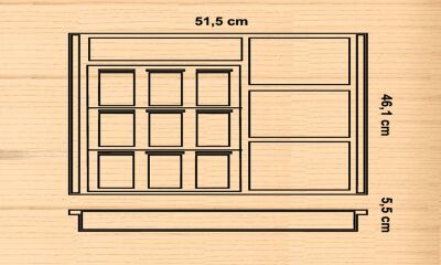 12 li Dişbudak Fonksiyonel Merdiven Basamak platformlu Kaşıklık - 1