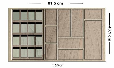 16 lı Ceviz Fonksiyonel Merdiven Basamak platformlu Kaşıklık - 1