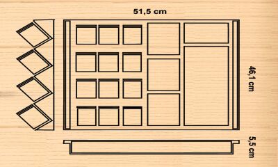 16 lı Dişbudak Fonksiyonel Merdiven Basamak platformlu Kaşıklık - 1