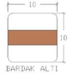 Akrilik-Wenge Bardak altlığı - 2