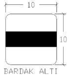 Akrilik-Wenge Bardak altlığı - 3