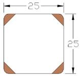 Angoli Akrilik-Ceviz Sunum Standı 25 cm-Yüksek ayaklı - 4