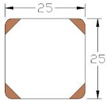 Angoli Akrilik-Ceviz Sunum Standı 25 cm-Yüksek ayaklı - 4