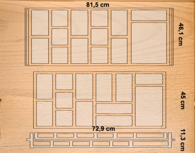 60 lık Çift katlı Kayın kaşıklık - 2