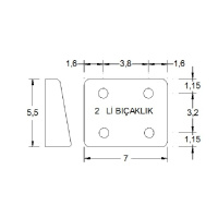 Mıknatıslı Bıçaklık 2'lü
