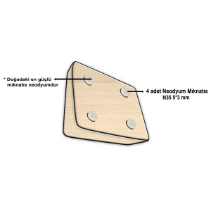 Mıknatıslı Kayın Bıçaklık(2 bıçak kapasiteli)