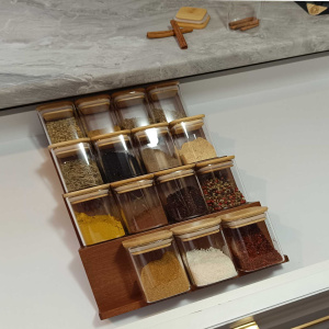 Merdiven baharatlık platformu (16 baharat kapasiteli)