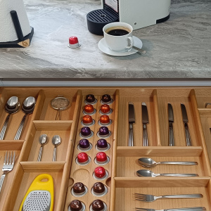 Kayın kahve kapsül standı