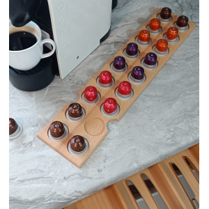 Kayın kahve kapsül standı