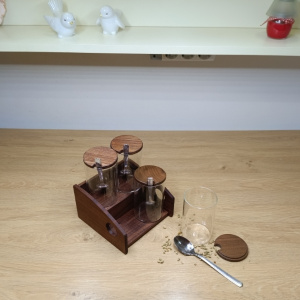 4'lü Tezgah üstü baharatlık