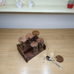 6'lı Tezgah üstü baharatlık