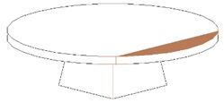 Satürn Akrilik-Ceviz Sunum standı 28 cm-Yüksek ayaklı - 3